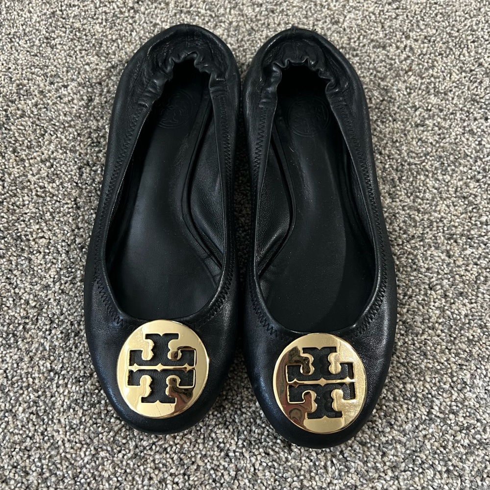 Black Tory Burch Flats